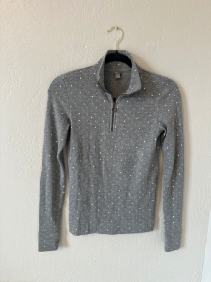 Aerie Polka Dot Quarter Zip