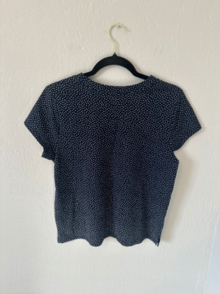 LOFT Navy Polka Dot T Shirt thumbnail 2