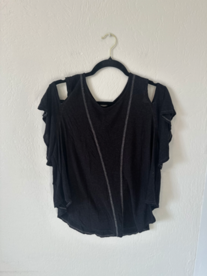Free People Cold-Shoulder Ruffle Tunic Top thumbnail 2