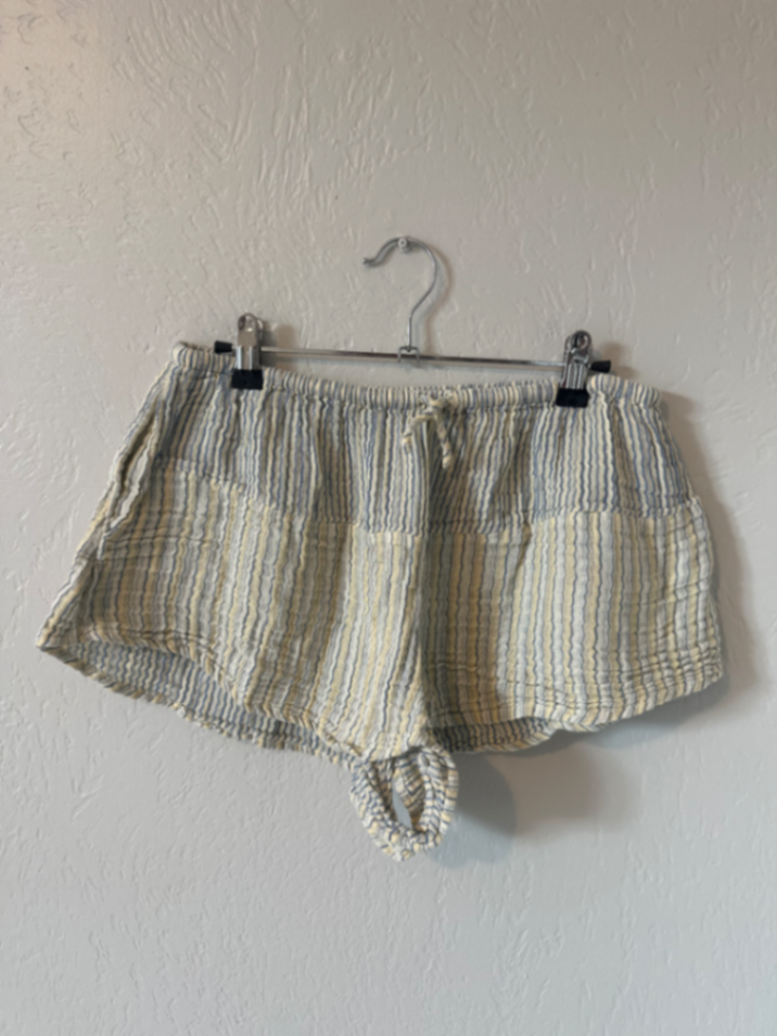 Free People Cotton Striped Lounge Shorts 