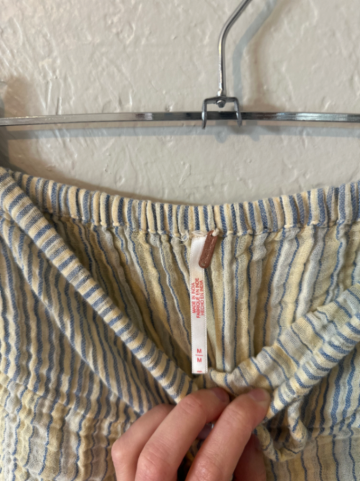 Free People Cotton Striped Lounge Shorts  thumbnail 3