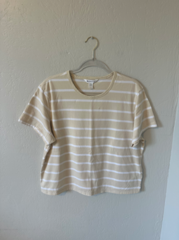 Athleta Striped Short Sleeve T Shirt
