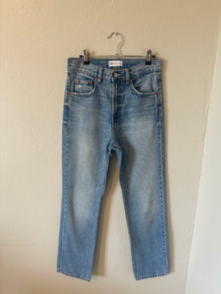 ZARA High-Rise Straight Leg Jeans thumbnail 2