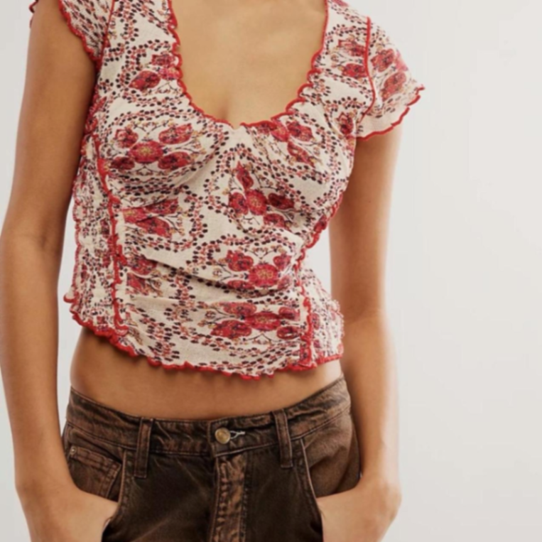 Free People Oh My Baby Tee